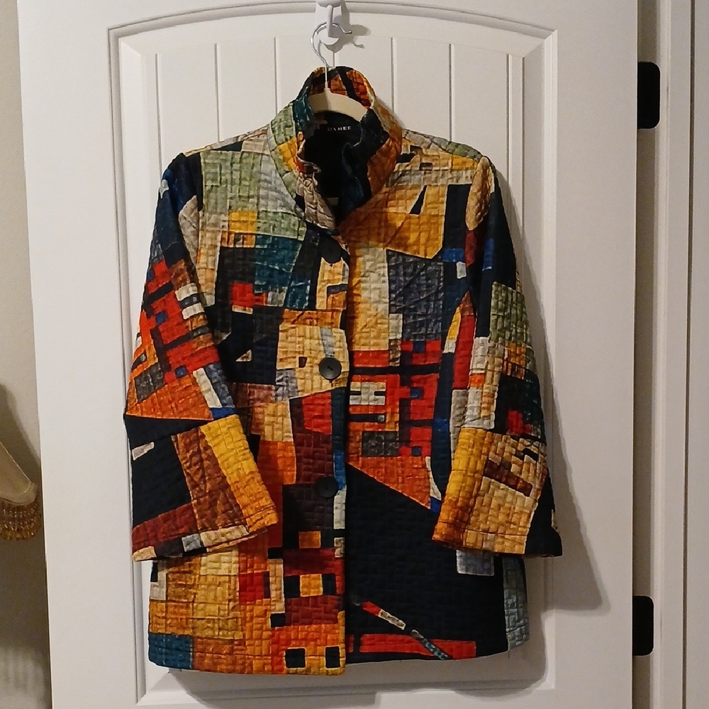 Damee Multicolor oversized Patchwork Jacket - image 1